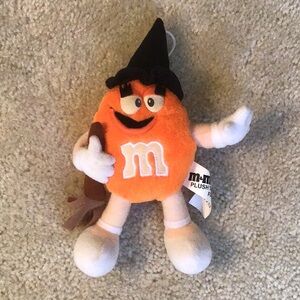 Vintage M & M’s Plush Toy Fun Friend, Orange Witch, 1997